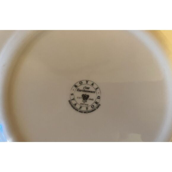 ROYAL STAFFORD Fine Earthenware England Blue Grape & Leaves Plate 11” (6098) - Picture 3 of 5